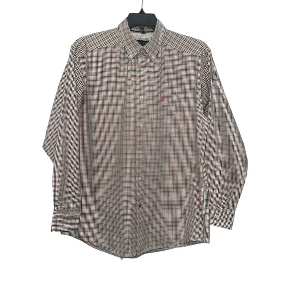 Ariat Pro Series Plaid Long Sleeve Button Down Large Western Cowboy Workwear - Picture 1 of 7
